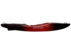 Wave Sport Ethos 10 Crossover Kayak -Famous Kayak Shop Ethos Ten WhiteOut Cherry Bomb side