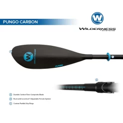 Wilderness Systems Pungo Carbon 2 Piece Paddle -Famous Kayak Shop Pungo CArbon paddle specs sheet