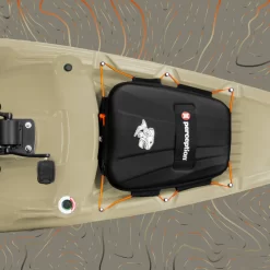 Perception Kayaks Perception Showdown 11.5 Pedal Drive -Famous Kayak Shop Showdown tan texture closeup with boat