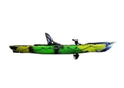 Surge Fusion 13 Pedal Kayak -Famous Kayak Shop Surge Fusion 13 Green Yellow Black side