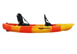 Surge Swan Tandem Sit On Top 390 -Famous Kayak Shop Surge Swan Orange and Yellow side 1