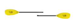 VE Explorer Glass Blade 2 Piece Glass Shaft -Famous Kayak Shop VE paddles Creeker glass glass shaft yellow split
