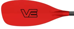 VE Wisp Glass Blade Straight Glass Shaft -Famous Kayak Shop VE paddles Wisp red blade glass Shaft red