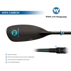 Wilderness Systems Apex Paddle Carbon 2 Pc -Famous Kayak Shop WS 19 20 Apex Carbon tech